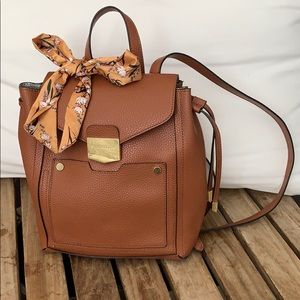 Steve Madden Brown Faux Leather Bag Backpack